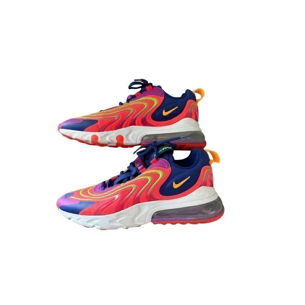 Nike Mens Multicolor Air Max 270 React ENG Sneakers Size 8